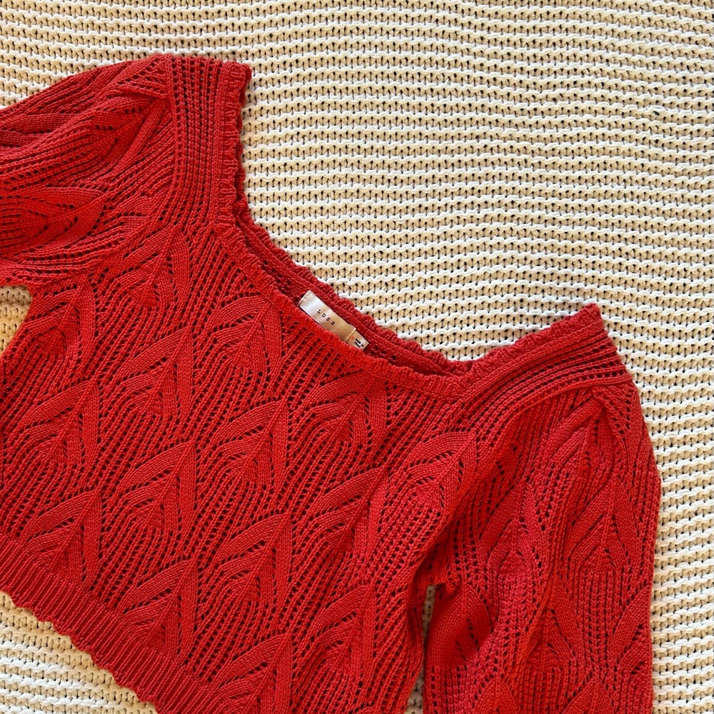 Lush Crochet Crop Sweater
